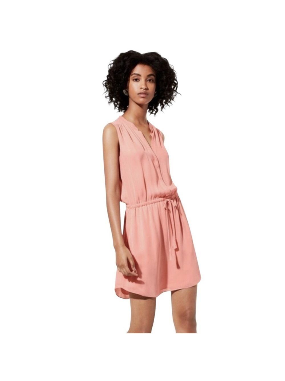 Aritzia Babaton Silk Dress XS Pink 100% Silk Minimalistcore Slip Dress Elegant